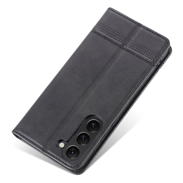 AZNS Samsung Galaxy S23 Plånboksfodral Konstläder - Svart