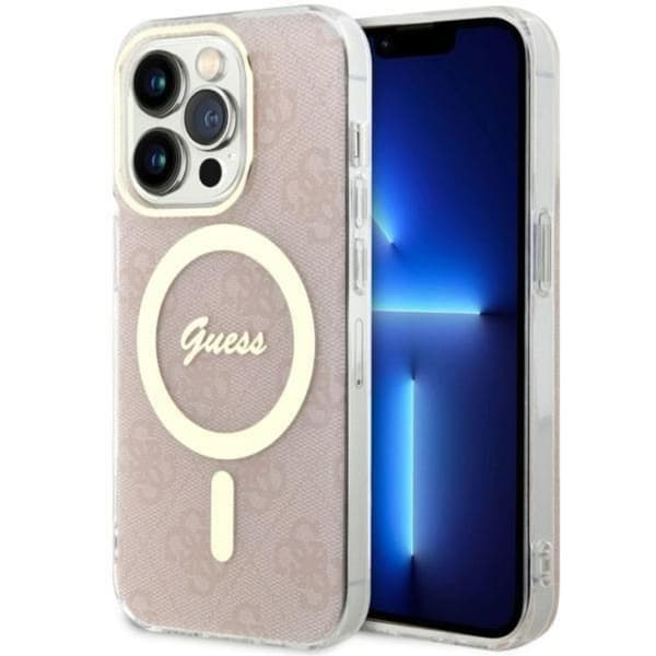 Guess iPhone 14 Pro Mobilskal MagSafe 4G - Pinkki Rosa