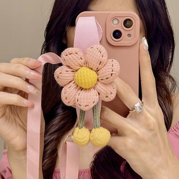 Pumpkin Handrem iPhone 12 Skal - Rosa Rosa