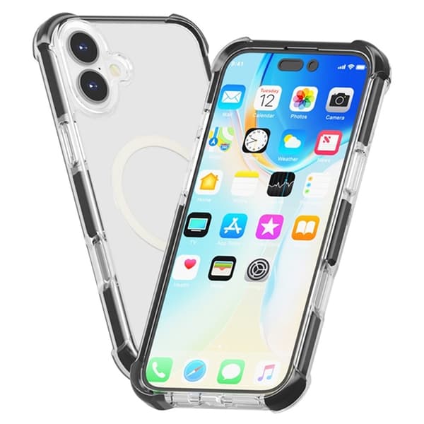 Mobilskal till iPhone 17 MagSafe Förstärkta Hörn Acrylic Svart