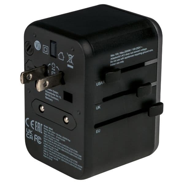 Verbatim Reseladdare 61W PD 2xUSB-C 3xUSB-A EU/UK/US - Svart
