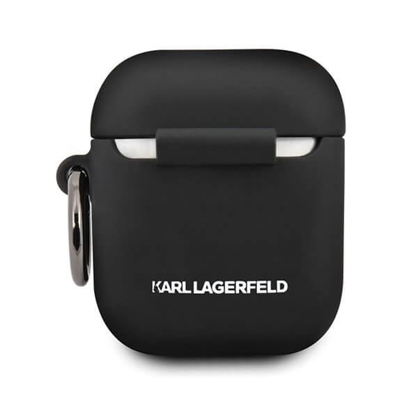 Karl Lagerfeld Cover Airpods Silicone Iconic - Sort Black
