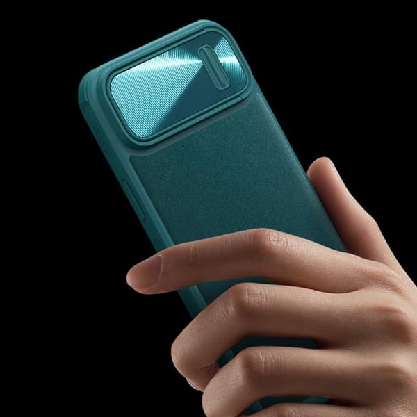 Nillkin iPhone 14 Plus Skal CamShield Læder S - Grøn Grön
