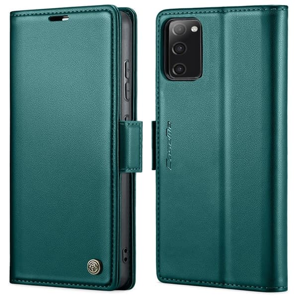 CASEME Plånboksfodral Konstläder för Samsung Galaxy S20 FE - Grön