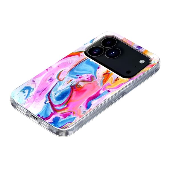 Mobilskal till iPhone 17 Pro Marble Pattern Printing Soft Flerfärgad