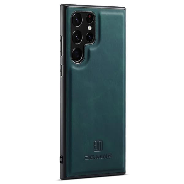 DG.MING Mobilskal till Samsung Galaxy S24 Ultra Läder+PC+TPU Grön