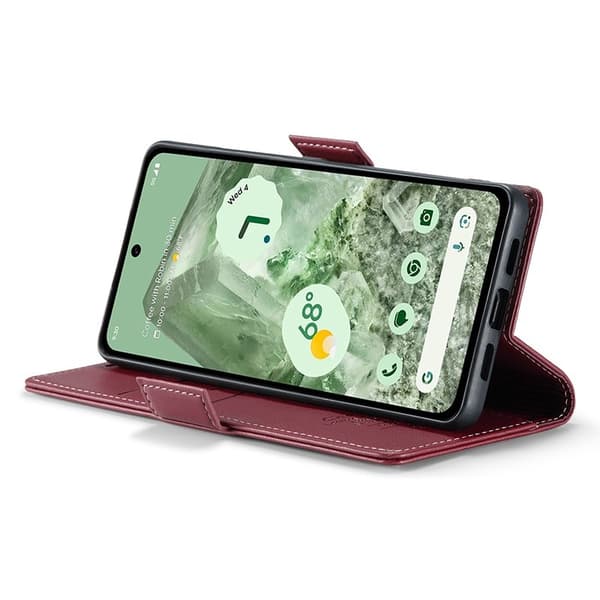 CASEME Plånboksfodral Konstläder för Google Pixel 8a - Röd