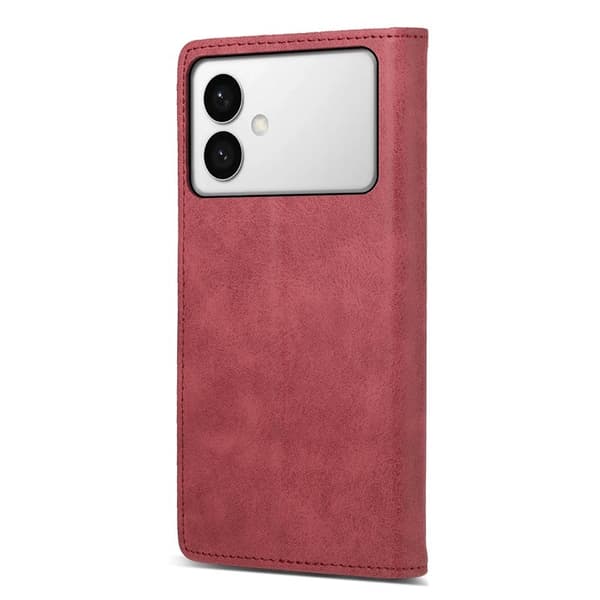 ABEEL Samsung Galaxy S26 Edge Plånboksfodral RFID Skydd Konstläder - Röd