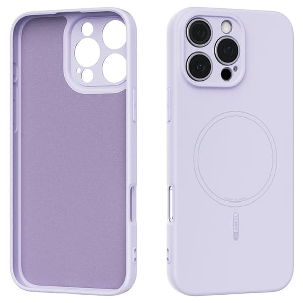 ABEEL Mobilskal till iPhone 16 Pro MagSafe Liquid Silicone - Lila