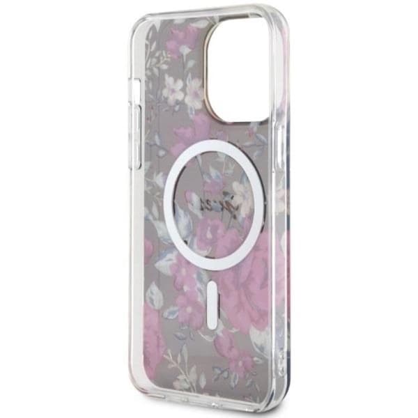 Guess iPhone 14 Pro Mobilskal MagSafe Flower - Grøn Grön