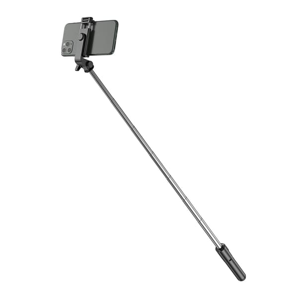 Selfiestick Teleskopstativ 1m med Telefonhållare - Svart