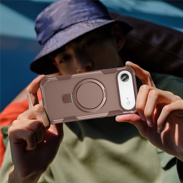 Mobilskal till iPhone Air MagSafe Kickstand Shockproof - Guld Guld