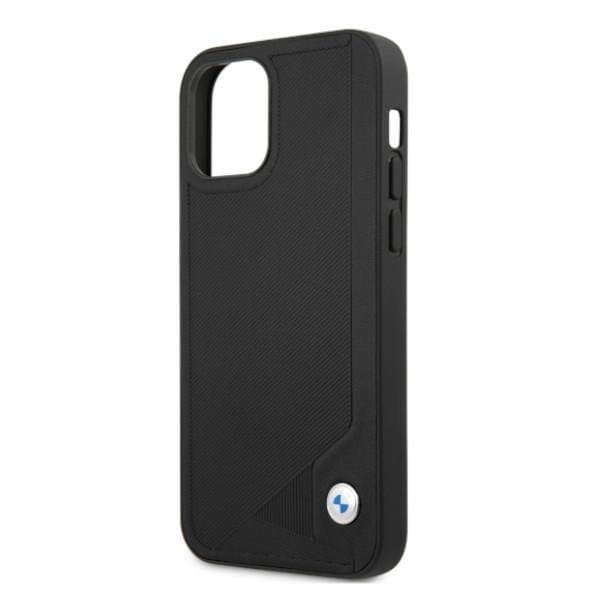 BMW Læder Deboss Skal iPhone 12 / 12 Pro - Sort Black