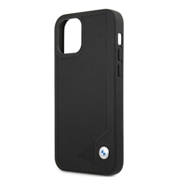 BMW Läder Deboss Skal iPhone 12 / 12 Pro - Svart Svart