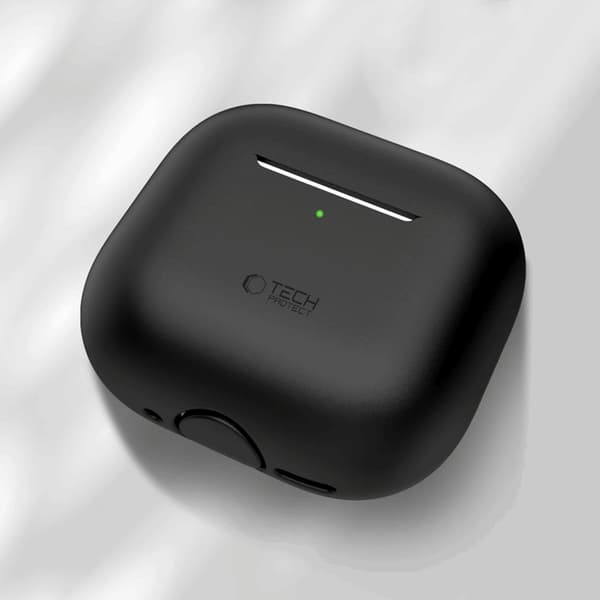 Tech-Protect AirPods 4 Cover Silikone - Sort Svart