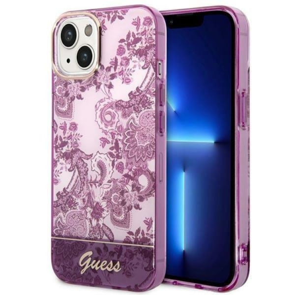 GUESS iPhone 14 Plus Skal Porcelain Collection - Fuchsia