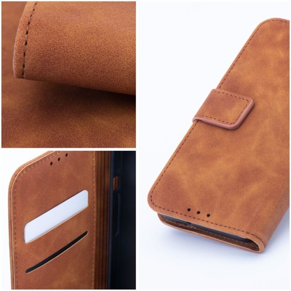 Galaxy A22 5G Wallet Case Forcell Tender Brun