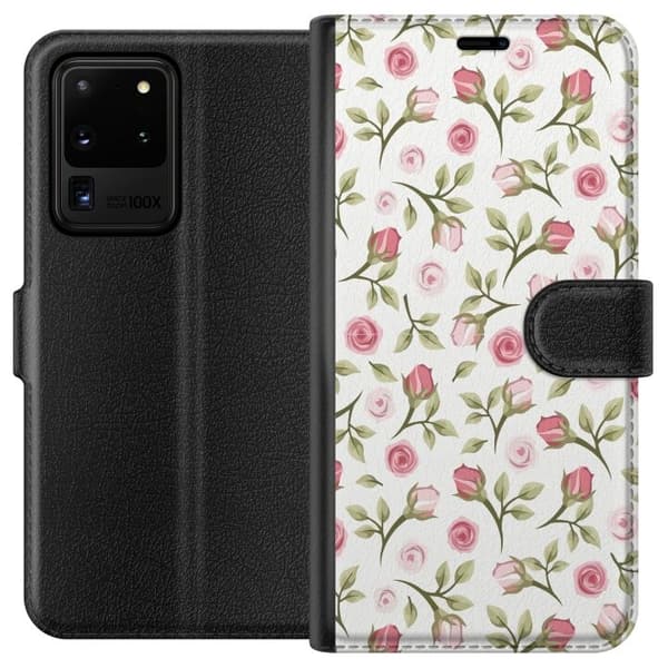 Pung Taske til Samsung Galaxy S20 Ultra med Blomster
