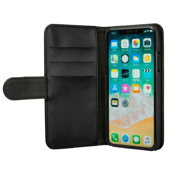 GEAR Plånboksfodral med magnetskal till iPhone XS / X - Svart Svart