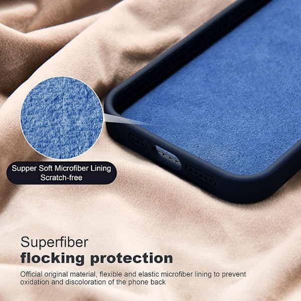 iPhone 15 Mobilskal Magsafe Liquid Silikon - Marinblå