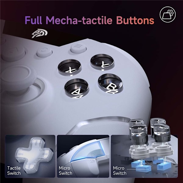 EASYSMX Spelkontroll Bluetooth 2.4G Trådbunden Programmerbar Gamepad X20