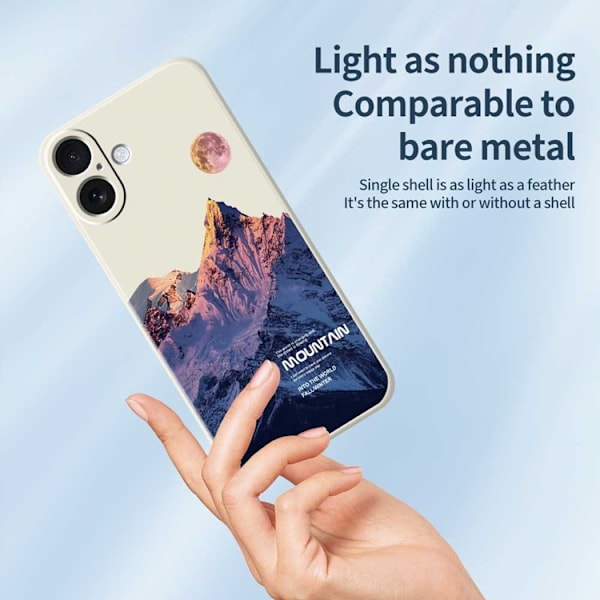 Mobilskal till iPhone 17 Blue Snow Mountain Pattern TPU - Grön Grön