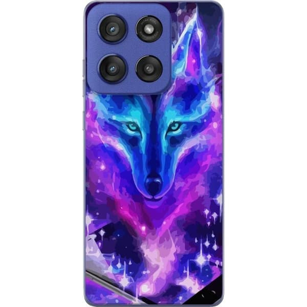 Telefontaske til Motorola Edge 60 Stylus med Neon Wolf