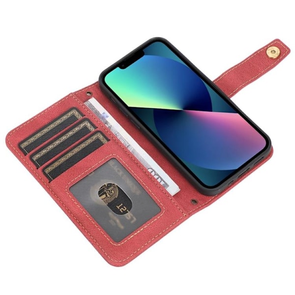 iPhone 14 Plus Plånboksfodral Flip - Röd Röd