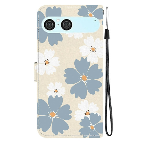 Sony Xperia 10 VII Konstläder Plånboksfodral Pattern Printing - Daisy Blå