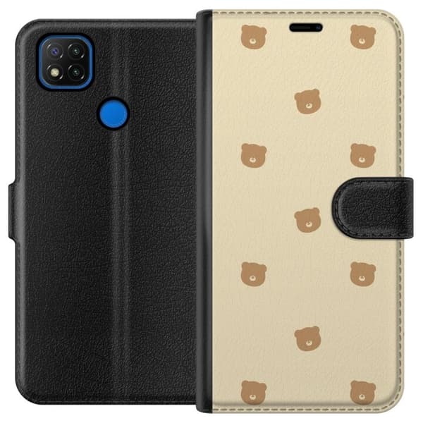 Plånboksfodral till Xiaomi Redmi 9C med Björnmönster