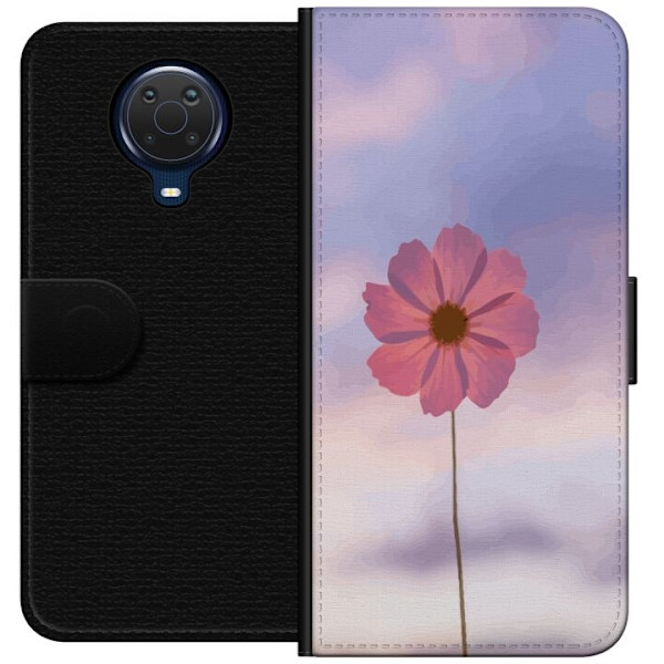 Plånboksfodral till Nokia G20 med Rosa blomma