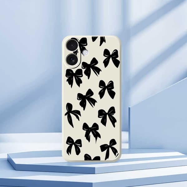Mobilskal till iPhone 17 Bow Pattern Printing Straight - Svart Svart