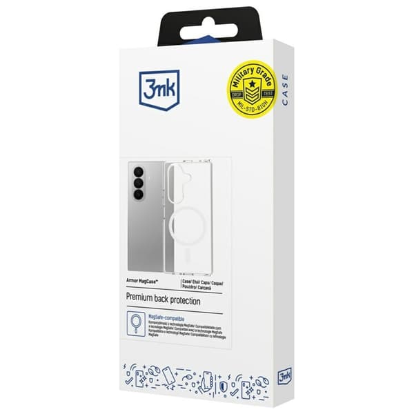 3MK Mobilskal till Galaxy Z Fold 7 MagSafe Armor - Transparent Vit