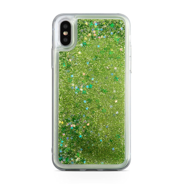 Glitter Skal till iPhone XS / X - Grön Grön