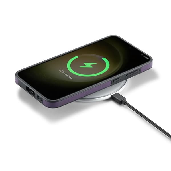 DG.MING Mobilskal till Samsung Galaxy S24+ Anti-Drop Läder - Lila