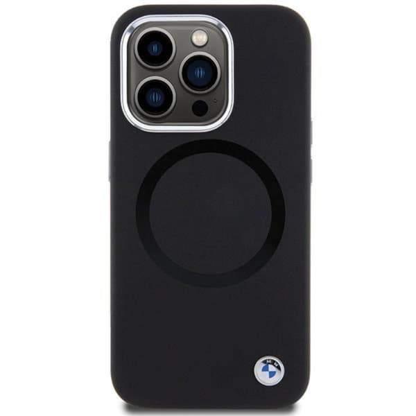 BMW iPhone 15 Pro Mobilskal Magsafe Signature Liquid Silikon - S Black