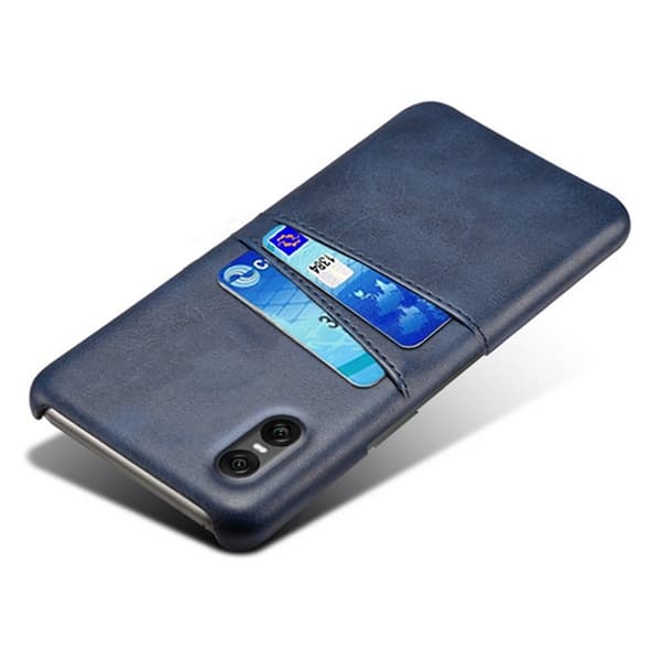 Mobilskal till Sony Xperia 10 VII med Dual Kortfack - Blå Blå