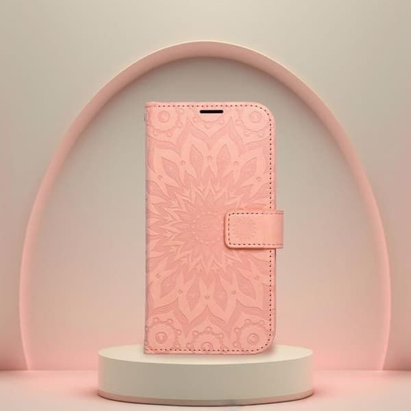 iPhone 16 Pro Plånboksfodral Mezzo Mandala - Peach Fuzz Rosa