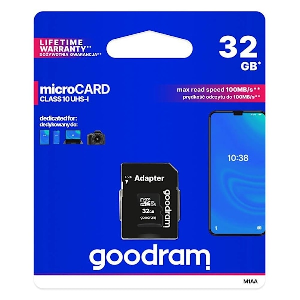 Goodram Microcard 32 GB micro SD HC UHS-I class 10 memory card