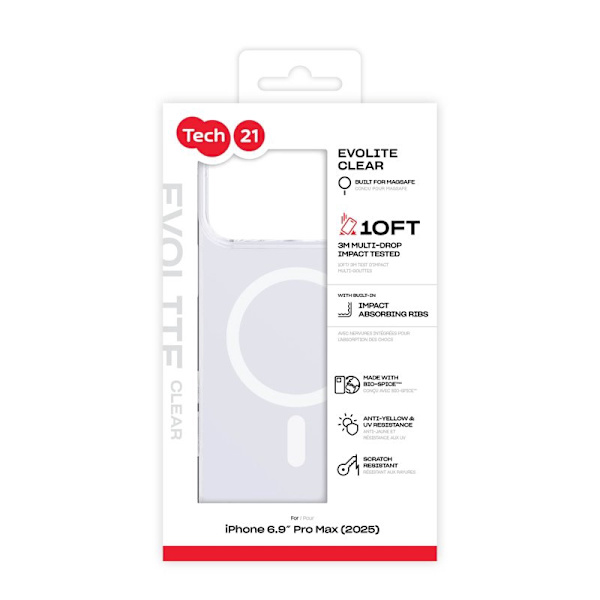 Tech21 Evo Lite MagSafe Apple iPhone 17 Pro Max Transparent