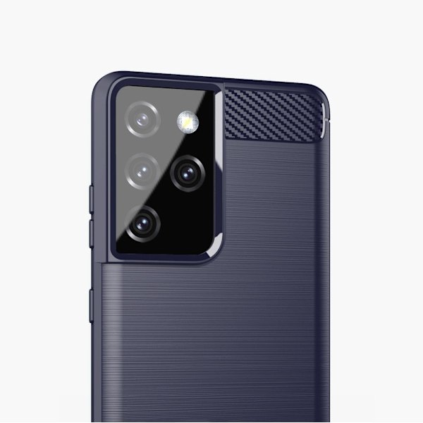 Carbon Flexible TPU skal till Samsung Galaxy S21 Ultra 5G - Blå