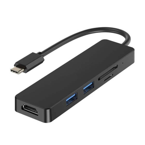 SiGN 5-i-1 USB-C-adapter HDMI 4K MicroSD, maks. 15W, 5V, 3A - Svar