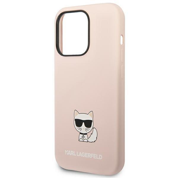 Karl Lagerfeld iPhone 14 Pro Skal Silicone Choupette Body - Rosa