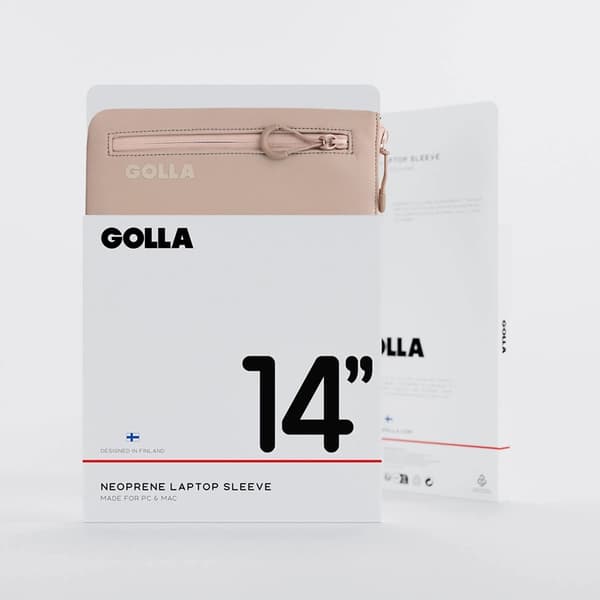 Golla Laptop Etui Metro Neopren 14" - Sort Beige