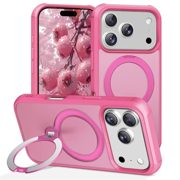 Mobilskal till iPhone 17 Pro MagSafe Kickstand TPU + PC - Rosa Rosa