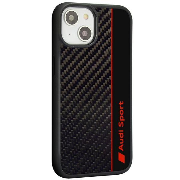 Audi iPhone 14 Mobilskal Carbon Fiber Stripe - Svart Svart