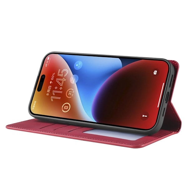 FORWENW iPhone 17 Plånboksfodral Konstläder - Röd