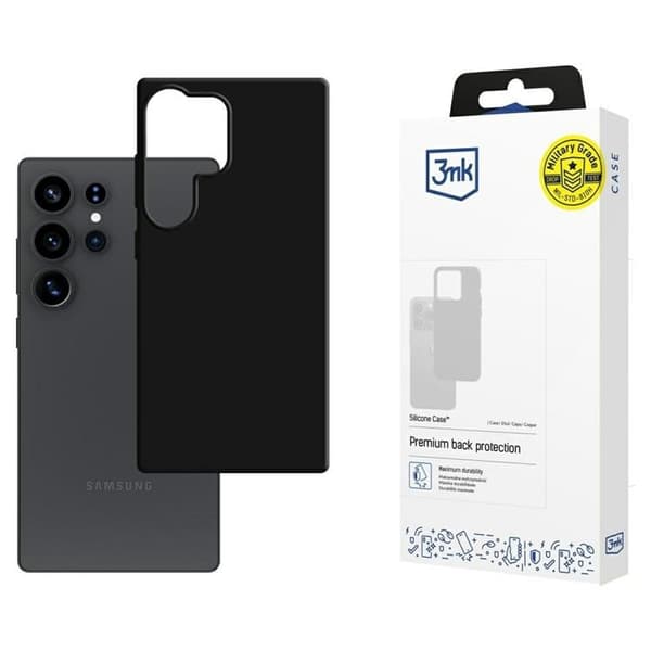 3MK Telefontaske til Galaxy S25 Ultra Silikone - Sort Black