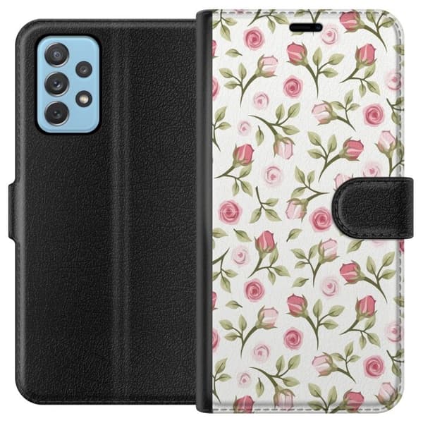 Plånboksfodral till Samsung Galaxy A52 5G med Blommigt