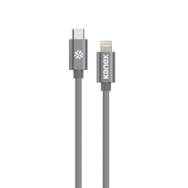 Kanex Durabraid USB-C till Lightningkabel 2m - Rymdgrå grå